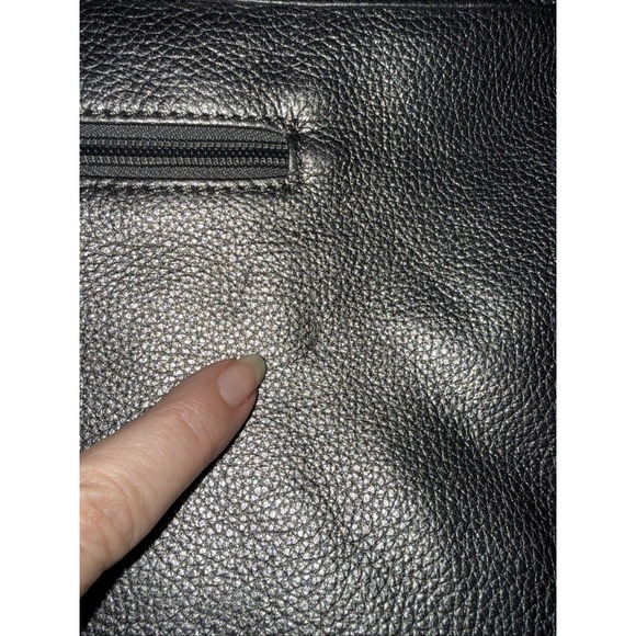 Tignanello Silver Metallic Leather Purse/Shoulder Bag ** See decription - Picture 12 of 12